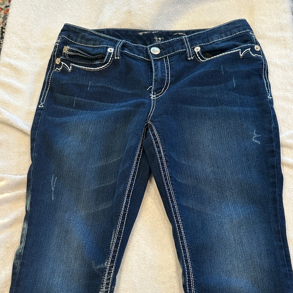 Seven7 Dark Blue Women's Boot Cut Jeans
